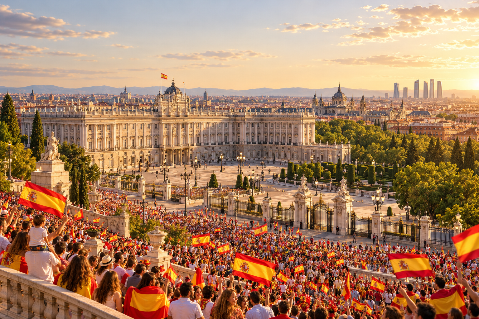 Palacio Real — ilustración de una celebración ficticia