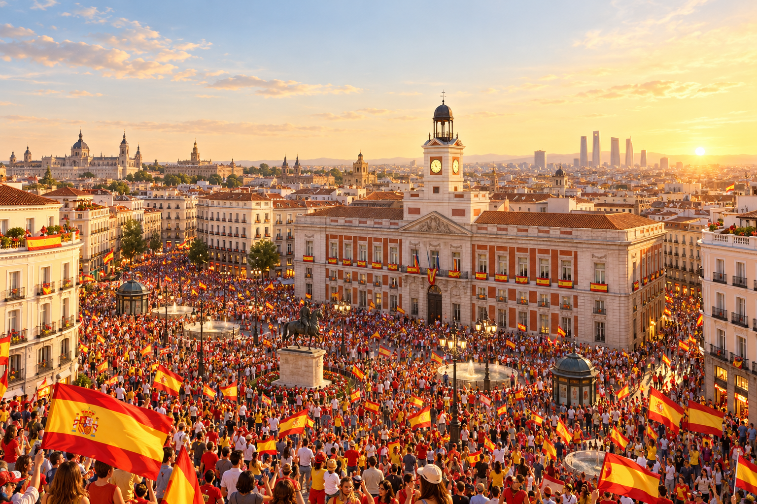 Puerta del Sol — ilustración de una celebración ficticia