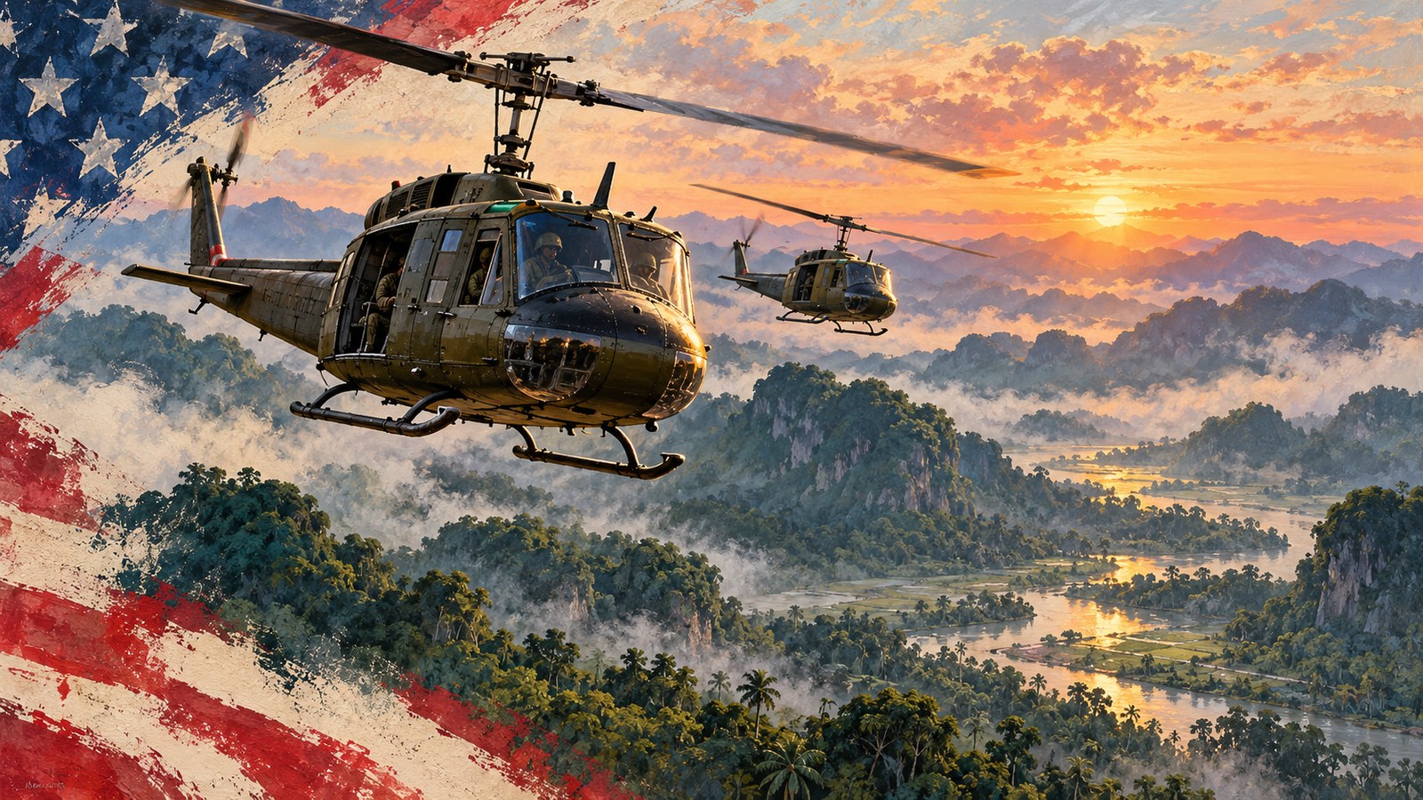 Ilustración editorial de Estados Unidos: paisajes, símbolos y escenas estadounidenses.